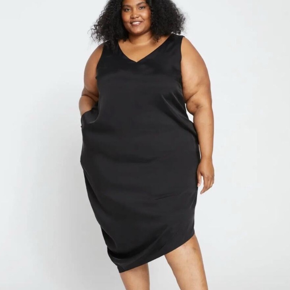 Elegant Black Sleeveless Universal Standard Geneva dress